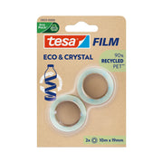 tesa Eco and Crystal Tape 10mx19mm 2 Pack