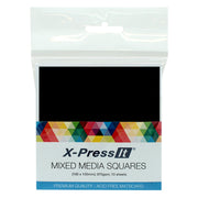 X-Press It Mixed Media Squares 10x10cm 10pk Black