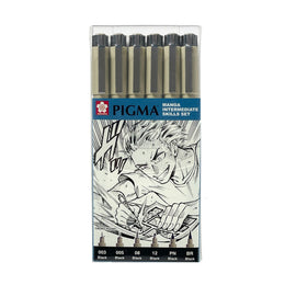 Pigma Intermediate Manga Set 6pc