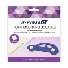 X-Press It Foam Mounting Squares 12x12mm 144pcs