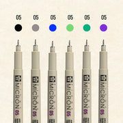 Sakura Pigma Micron 6pc 05 Mandala Set B (Cool Tones)