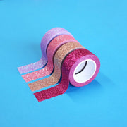 X-Press It Glitter Deco Tape Pinks 15mm x 3m x 4 rolls
