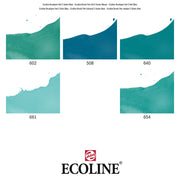 Ecoline Brushpen Set 5pc - Green Blue